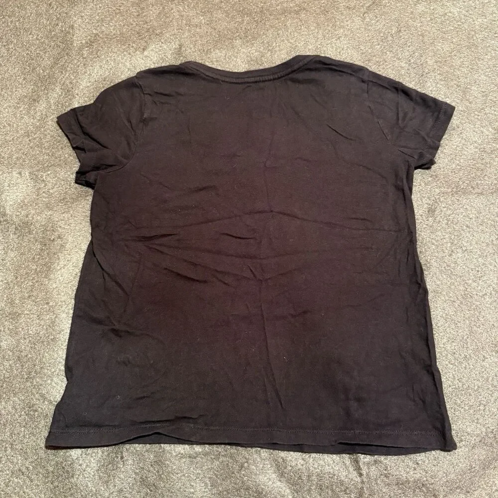 Old Navy Girls TShirt XL Extra Large 14/16 Black Tee Shirt Cotton Short Sleeve